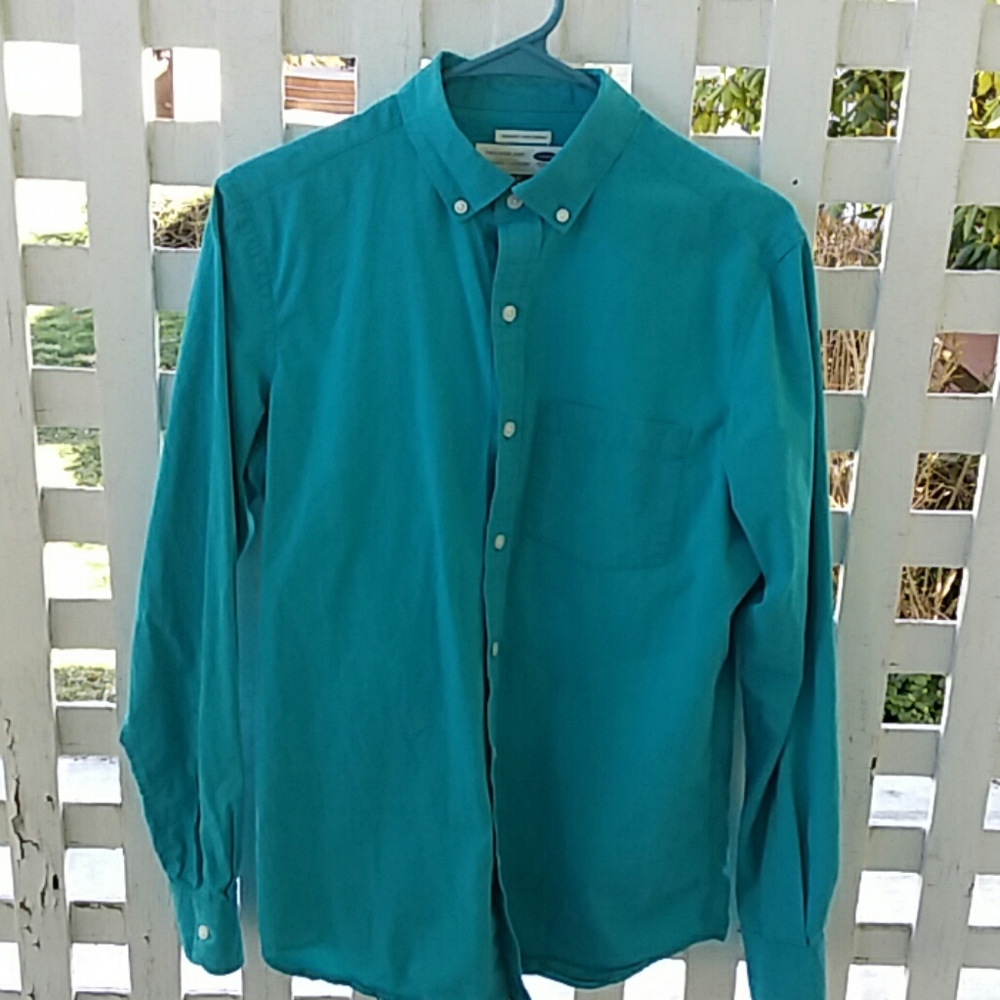 Old Navy Teal Blue button down shirt size S